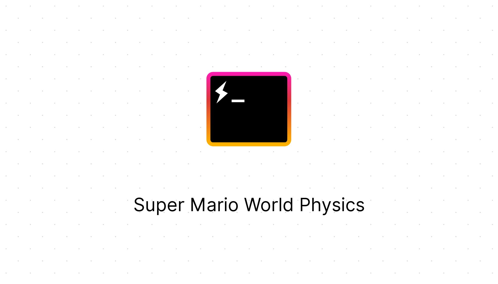 acceleration due to gravity mario